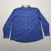 Michael Kors Shirt Mens XL Blue Polka Dot Button Up Long Sleeve - €10,39 EUR