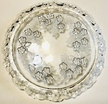 Vintage Mikasa Carmen 13 1/2&quot; Crystal Cake Plate Serving Tray Floral West - £25.05 GBP