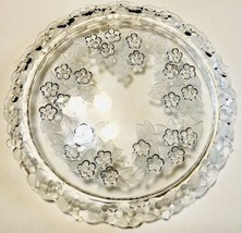 Vintage Mikasa Carmen 13 1/2&quot; Crystal Cake Plate Serving Tray Floral West - £24.21 GBP