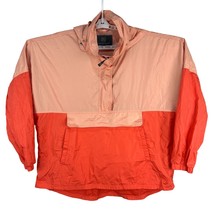 Lauren James Colorblock Windbreaker Jacket Size XL Peach &amp; Coral - £18.43 GBP