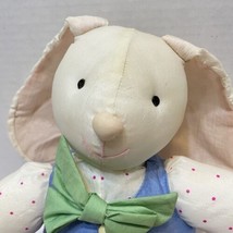 Vintage Russ Berrie Bunny Rabbit Stuffed Plush Nylon 9” Pastel Vest Bow Tie - £13.23 GBP