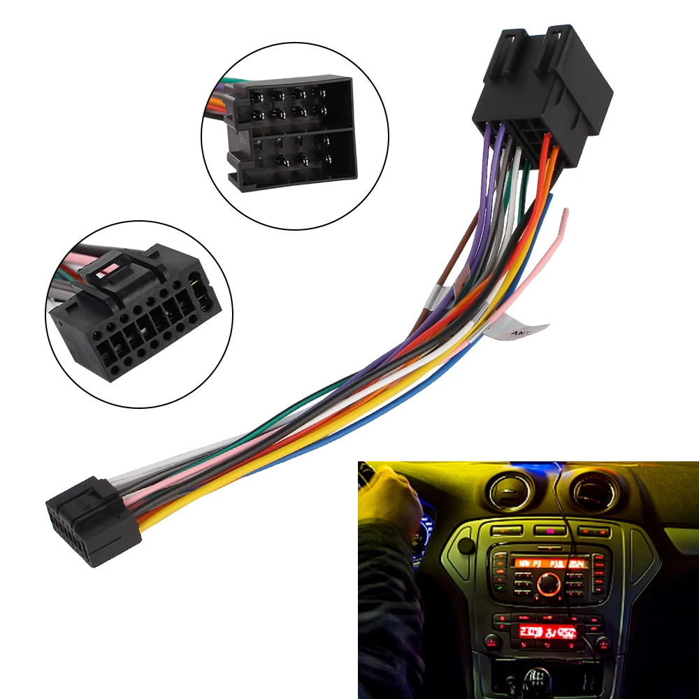 ISO Cable Connector 16 Pin Plug Adapter For ALPINE Stereo 2Din Car MP5 Player - £13.06 GBP