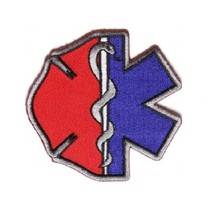 Firefighter / Emt Emblems Medical 1st Responder 3&quot; X 3&quot; Iron On Patch (G17) - £5.81 GBP