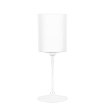 [5 pcs] 9oz Plastic White Two Tone Wine Glasses Unbreakable for all Occasions - £17.18 GBP