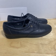 Easy Spirit Shoes Motion Oxford Sneakers Black Leather Lace Up Size 9.5 B - $433.93 MXN