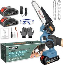 Mini Chainsaw 6 Inch Cordless, Mini Chain Saw Battery Powered, Handheld Chainsaw - £25.05 GBP