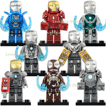 8pcs/set Collection Iron Man Armor MK24 MK25 MK29 MK34 MK35 Minifigures  - £13.36 GBP