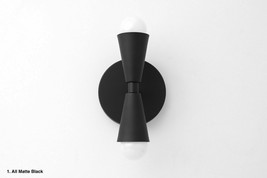 Mediados Siglo Diseño Latón Pared Aplique Luz Mette Negro Acabado Cama Lateral - £70.16 GBP