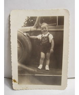 old vintage Black &amp; white B&amp;W Photo: A Happy Boy acting like Dad - £1.97 GBP