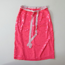NWT J.Crew Sequin Midi in Intense Pink Tie Waist Skirt 4 $228 - £71.32 GBP