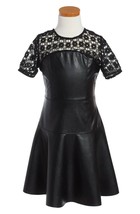 Ella Moss McKenzie Lace &amp; Faux Leather Dress size 10 NWT MSRP $74 - £23.90 GBP