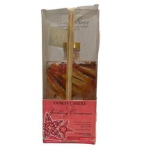 Yankee Candle Sparkling Cinnamon Glass Reed Diffuser 3 Oz 2009 New Old S... - £17.56 GBP