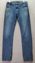 Levi&#39;s 512 Jeans Mens Size 32 Blue Denim Cotton Pockets Flat Front Strai... - £21.85 GBP