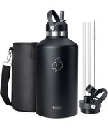 1 Gallon Water Bottle with Straw Lid, BUZIO 128oz Stainless Steel Insulated - $39.98