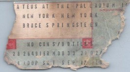 Bruce Springsteen Ticket Stub September 18 1978 Palladium New York NYC - £27.25 GBP