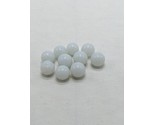 Lot Of (10) Chinese Checkers White Glass Marble Replacements - $14.84