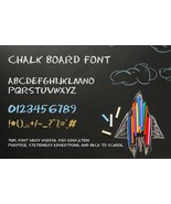Chalk Board Font | Hand Drawn font | Chalk font | Blackboard font | Pres... - $13.67 CAD