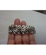 Monet Vintage Bracelet Chunky Silver Link Safety Chain Modernist 7.5 inch - $20.65 CAD