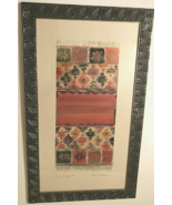 Carol Rowan Rug Designer II Framed Pastel Art Print 20&quot; x 33&quot; Signed - $150.20