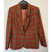 lesyanebo plaid one button wool blazer size Large? *no size tag* - $123.75