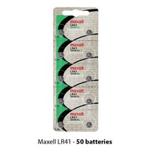 Maxell LR41 Alkaline 1.5 Volt Battery Hologram (50 Batteries) Best Value - £25.81 GBP