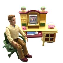 Fisher Price Loving Family Home Office with Desk, Cabinet, Chair and Dad - $26.59 CAD