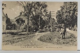 Glenville NY / New York Village Street 1908 Amsterdam to Yonkers Postcard Q6 - £12.66 GBP