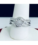 0.60Ct Round Cut CZ 925 Sterling Silver Valentine's Engagement Wedding Ring Set - $112.00