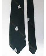 Vintage Smith &amp; Logsdon Horse Tie Kentucky Derby Theme Dark Green  - £15.84 GBP