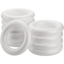 10 Pieces Foam Wreath Forms, 8 Inch Craft Foam Circles, Round Polystyrene Rings, - £34.65 GBP