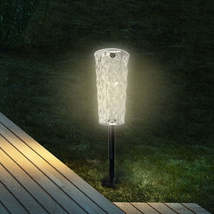 Solar Garden Lamp 10 Colors Changing Crystal Lamp Rose Light Shape LED Romantic  - £37.70 GBP