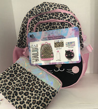 New A22 Cheetah Pink Backpack 5pc Set Ships N 24HRS - $59.28