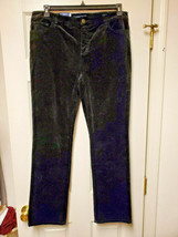 Chaps Women&#39;s 14 Madden Straight Reg Length Slimming Black Cordurory Pants (NEW) - £21.24 GBP