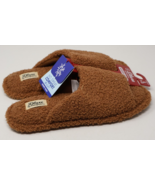 Women's Deluxe Dearfoams Tan Slippers Memory Foam Indoor/Outdoor LARGE 9-10 NWT - $7.91