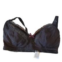 Bravado Sublime Nursing Bra Black Purple Lace 34 D 34DD 34E Unlined Sheer - £22.28 GBP