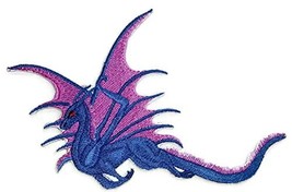 BeyondVision Custom Purple Flying Dragon Embroidered Iron on/Sew Patch [6.5&quot; 5.5 - £13.33 GBP