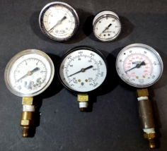 Lot of Vintage Gauges Pressure, All Sizes USG, Weiss, Marshall and Robertshaw - £38.93 GBP