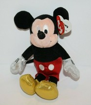 Ty Sparkle Mickey Mouse 7&quot; Beanie Baby Plush Stuffed Disney Soft Toy MWM... - £10.67 GBP