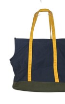 Love Thy Beast Canvas Pet Tote Bag Navy Yellow Large Zip Top Carrier 24"x16"x9" image 4