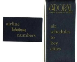 Doral Park Avenue Hotel Air Schedules 1965 New York City  American Airlines - £31.24 GBP
