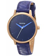 NWT Nixon Women&#39;s &quot;Kensington&quot; Stainless Steel Watch with Leather Band - £46.82 GBP
