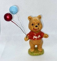 Vintage 1964 Walt Disney Productions Winnie The Pooh Enesco Figurine w/ Balloons - £17.78 GBP