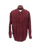 Abercrombie &amp; Fitch Long Sleeve Button Front Shirt Red Blue Plaid Check ... - £15.12 GBP