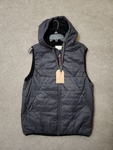 Weatherproof Vintage Quilted Vest Mens M Gray Hooded Fleece Lined NEW - £23.63 GBP
