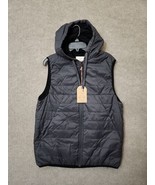 Weatherproof Vintage Quilted Vest Mens M Gray Hooded Fleece Lined NEW - £23.15 GBP