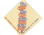 The Oasis, The Whistling Pig &amp; Melody Lane Napkin Los Angeles California... - $24.72