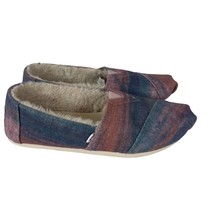 Toms Womens Alpargatas Size 8 Polyester Faux Fur Lined Slip On Flats Shoes - £17.80 GBP