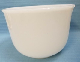 GlasBake Sunbeam Mixing Serving Bowl #200J Milk White Glass 5&quot; Tall - £26.13 GBP