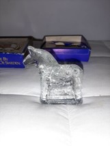 Dalecarlia Horse In Crystal Handmade in Sweden by Lindshammar With Box - $35.99