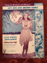 RARE Sheet Music Let&#39;s Give Love Another Chance Lily Pons Jack Oakie 1937 - £12.70 GBP